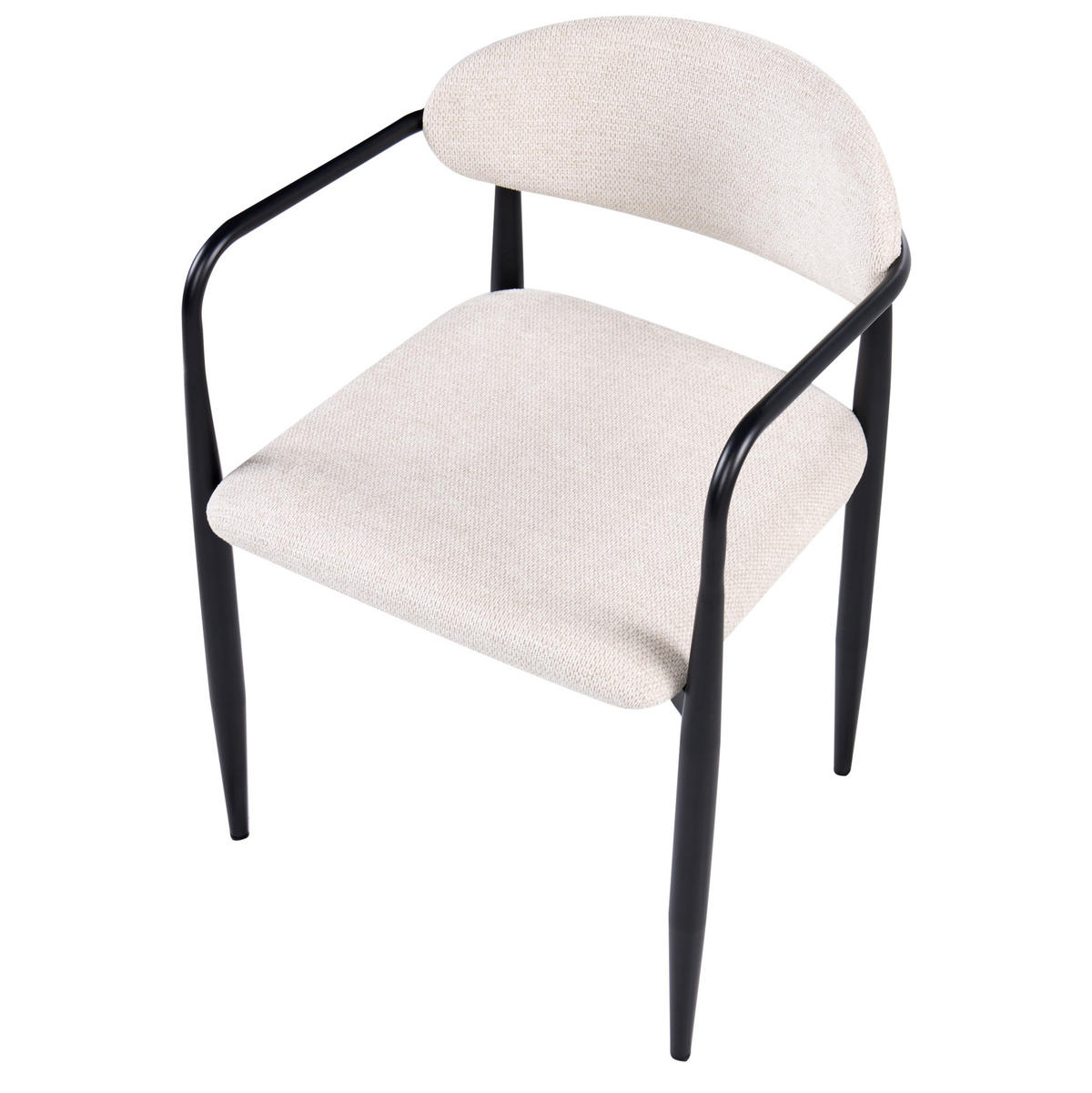 ESSZIMMERSTUHL 2er-Set Stoff Hellbeige Tanevik - Beige, Textil (54/73/51cm) - Beliani