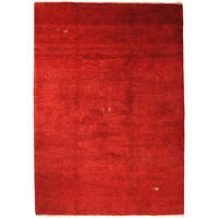 GABBEH-TEPPICH handgeknüpft Rot 249/177 cm Schurwolle - Rot, Textil (177/249cm) - Looma