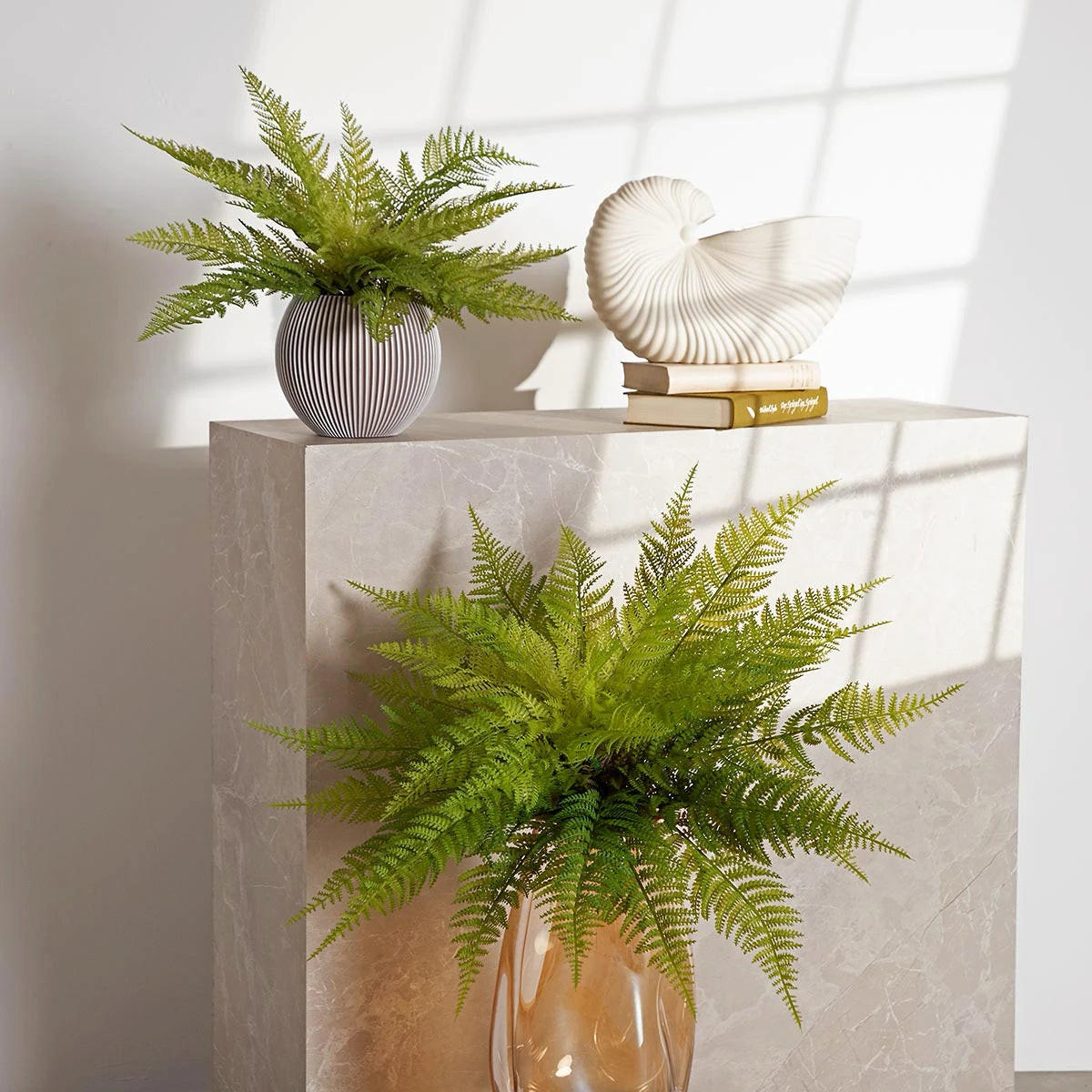 KUNSTPFLANZE Künstlicher Frauenfarn - Jupi 47 cm - Grün, Kunststoff (47cm) - aplanta