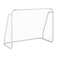 FUSSBALLTOR - Weiß, Kunststoff/Metall (124/61cm) - Relaxdays