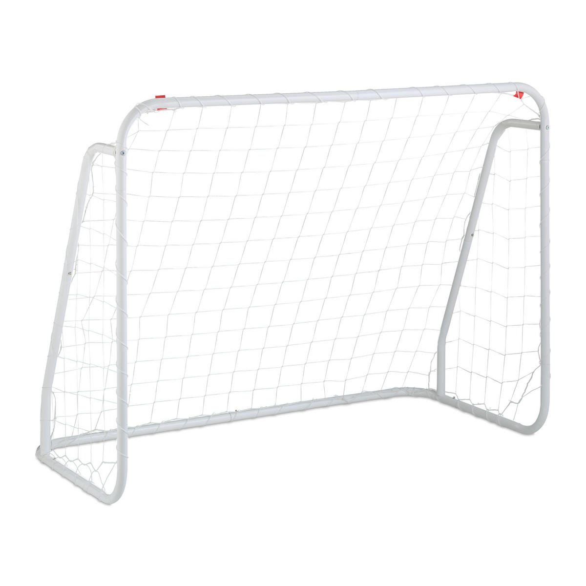 FUSSBALLTOR - Weiß, Kunststoff/Metall (124/61cm) - Relaxdays