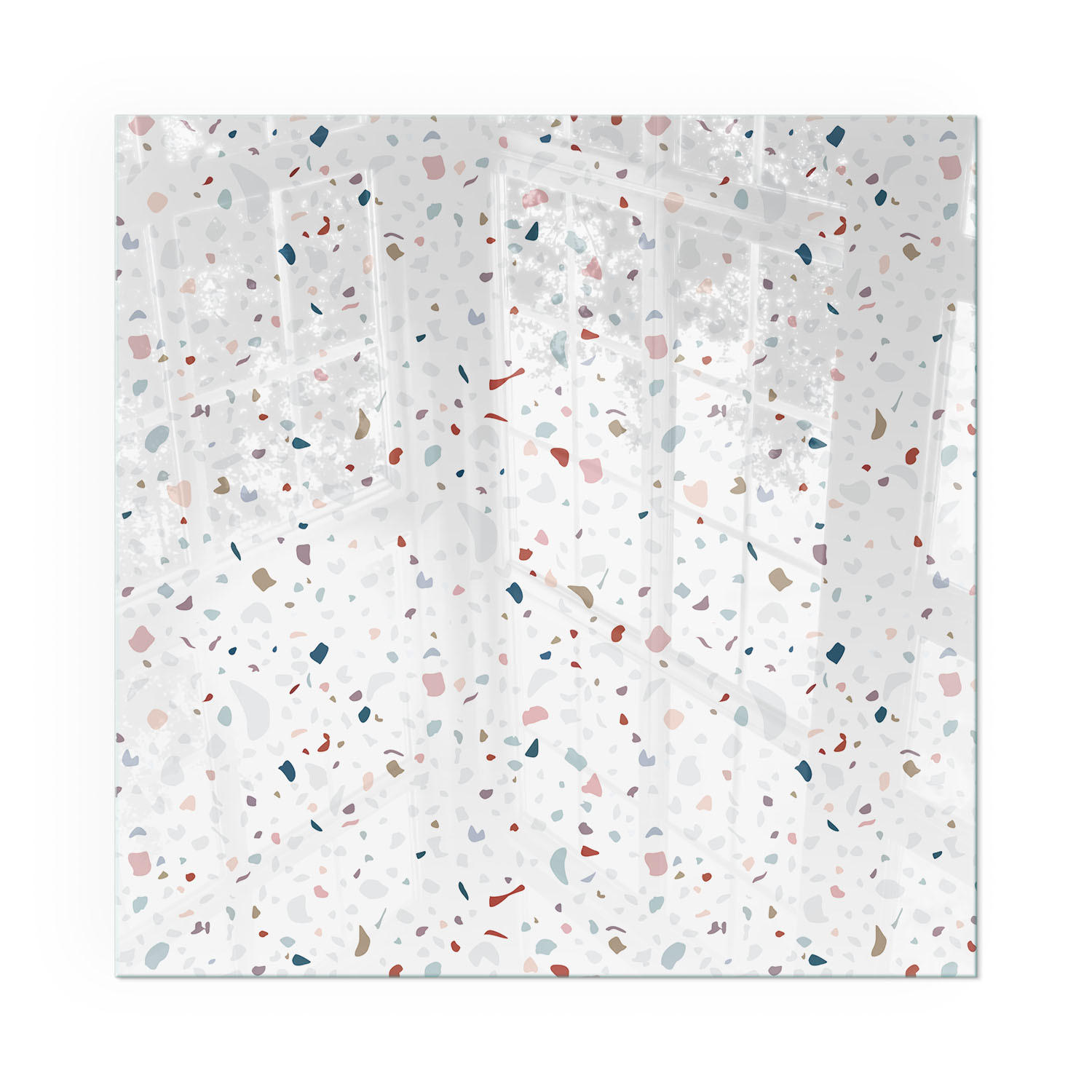 GLASPLATTE für Kamin 50x50 cm - Weiß, Glas (50/50/0.4cm) - TULUP