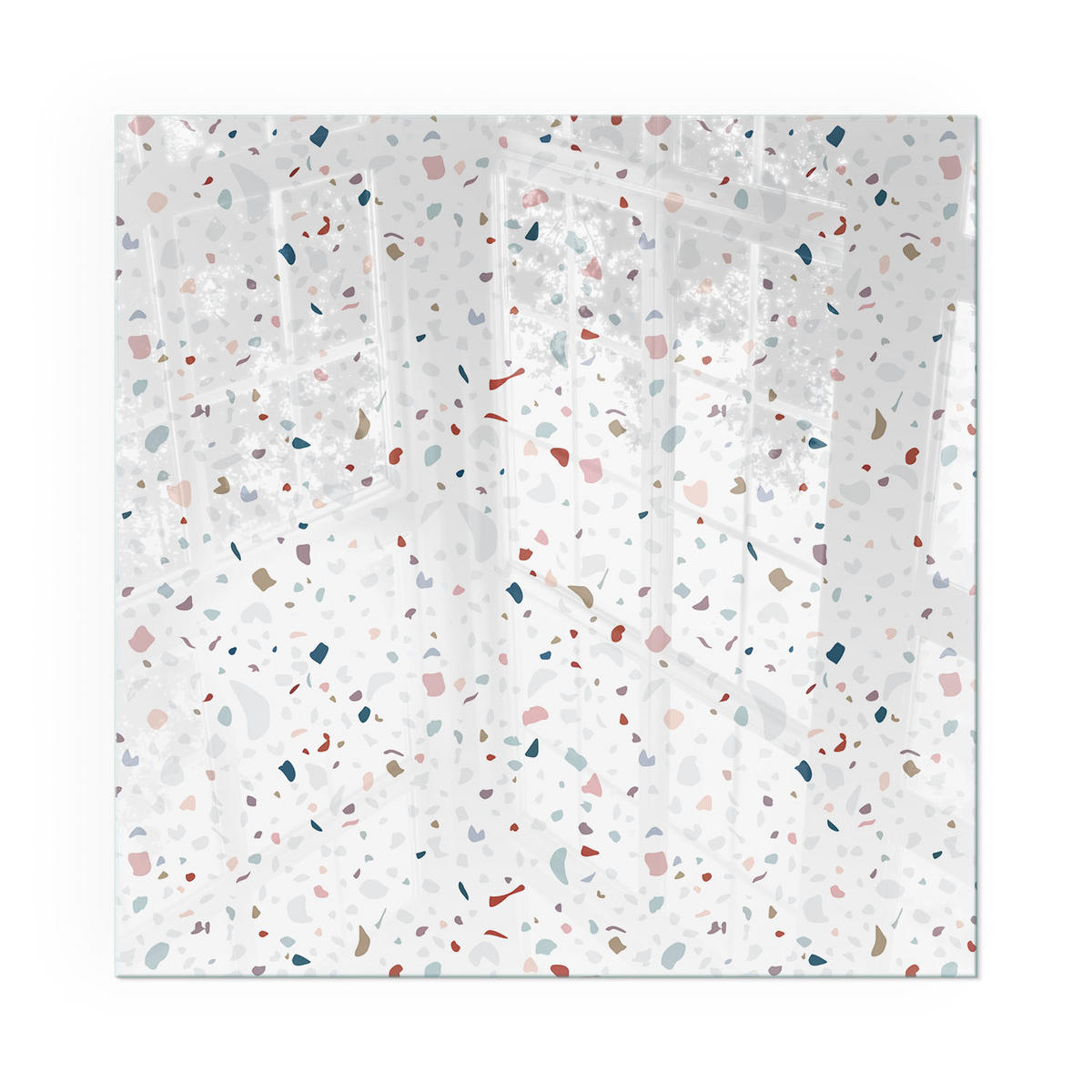 GLASPLATTE für Kamin 50x50 cm - Weiß, Glas (50/50/0.4cm) - TULUP