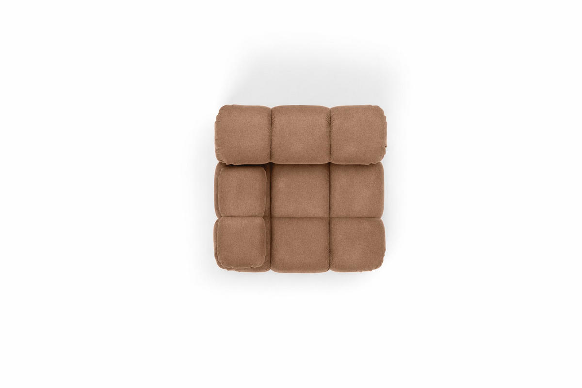 MODUL Seitlich, Für Modulares System, Stoff Salvador, Dunkelbeige, Links, Selia - Beige, Holz (95/70/95cm) - Kaiser Möbel