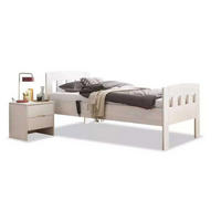 SENIORENBETT Buche Massiv Comfort 02 / 100 x 200 cm / buche-wenge-lackiert / mit Nachtkonsole - Wengefarben, Holz (100/200cm) - BED BOX