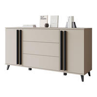 SIDEBOARD Helsinki 150 - Beige/Schwarz, Holzwerkstoff/Kunststoff (150/78/40cm) - MIRJAN24