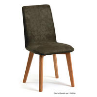 ESSZIMMERSTUHL (8er-Set) Darci 47x92x60 Eiche geölt/Khaki - Dunkelgrün/Eichefarben, Kunststoff (60/92/47cm) - 58aufmkessel