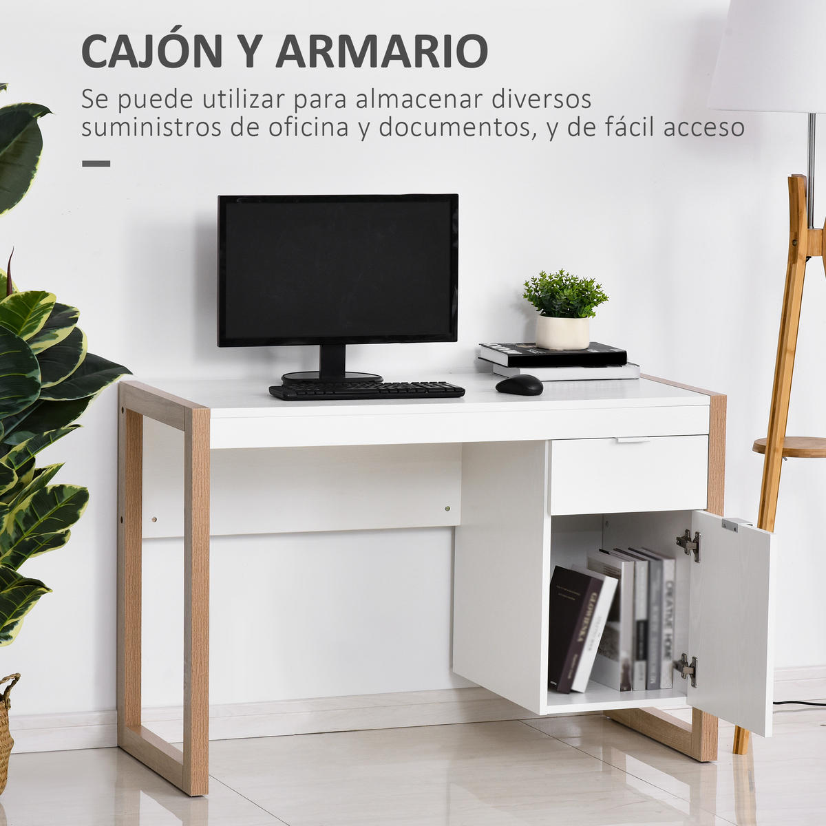 BÜROTISCH Weiß 1 Stück - Weiß, Holzwerkstoff (50/112.5/75.5cm) - GiPP