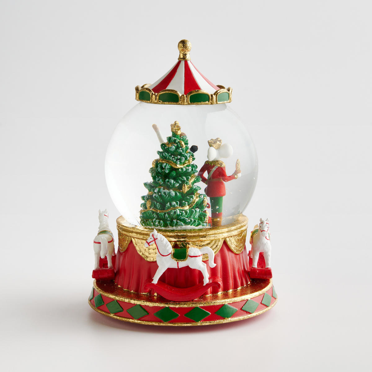 SCHNEEBALL Mit Spieluhr Frostis - Rot, Glas (15/21/15cm) - home&you