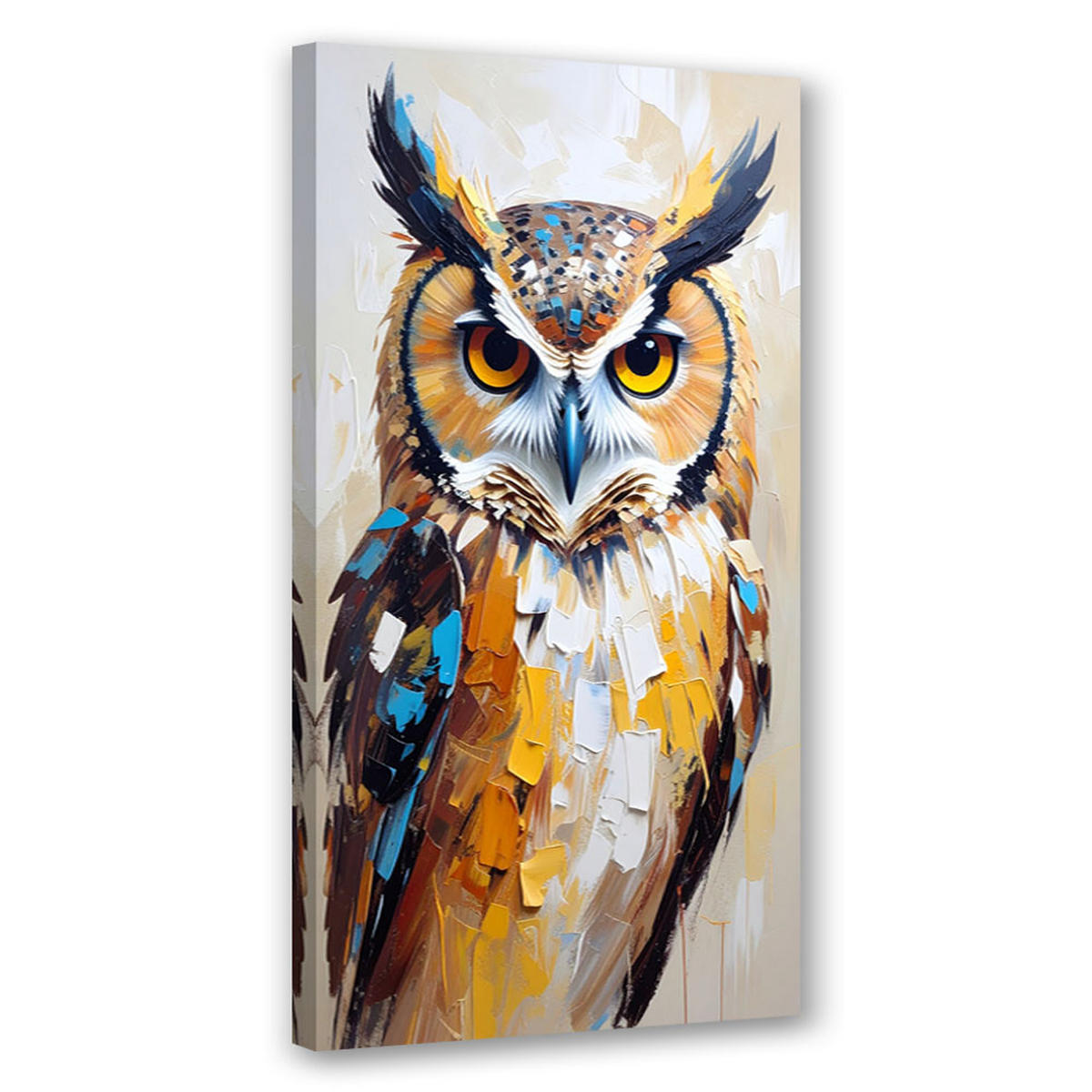 LEINWANDBILD Vogel Natur wie ein Gemälde 50x100cm - Braun, Textil (50/100cm) - Feeby