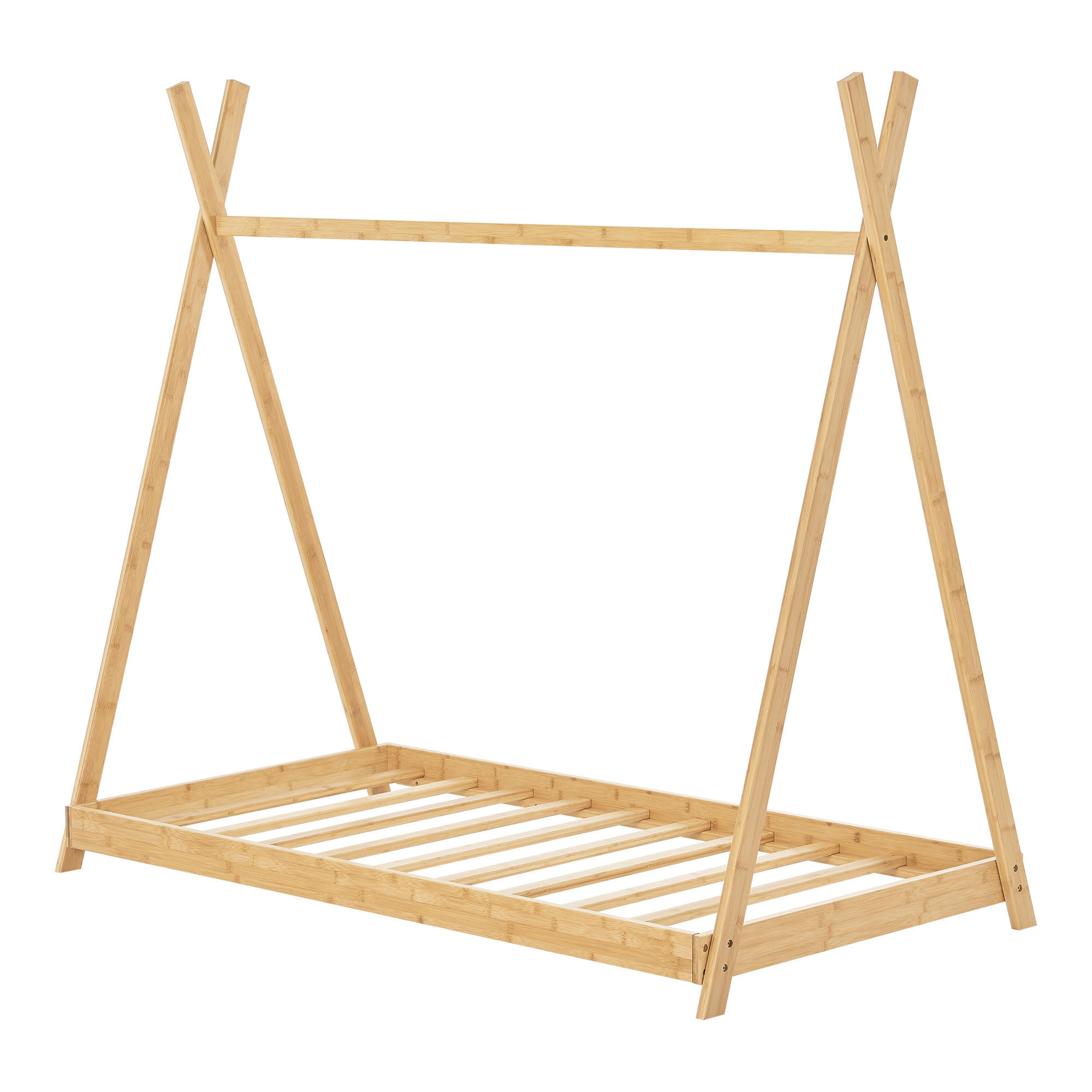 KINDERBETT Vimpeli - Naturfarben, Holz (90/200cm) - [en.casa]