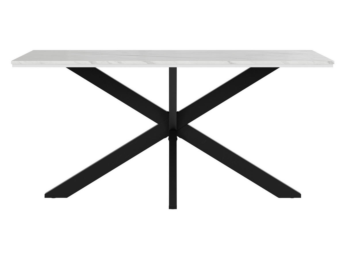 ESSTISCH Wero - Schwarz/Weiß, Holzwerkstoff/Metall (90/160/74cm) - MIRJAN24