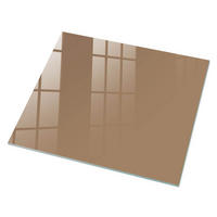 GLASPLATTE 80x60 cm – Warmes Hellbraun - Braun, Glas (0.4/80/60cm) - ArtPrintCave