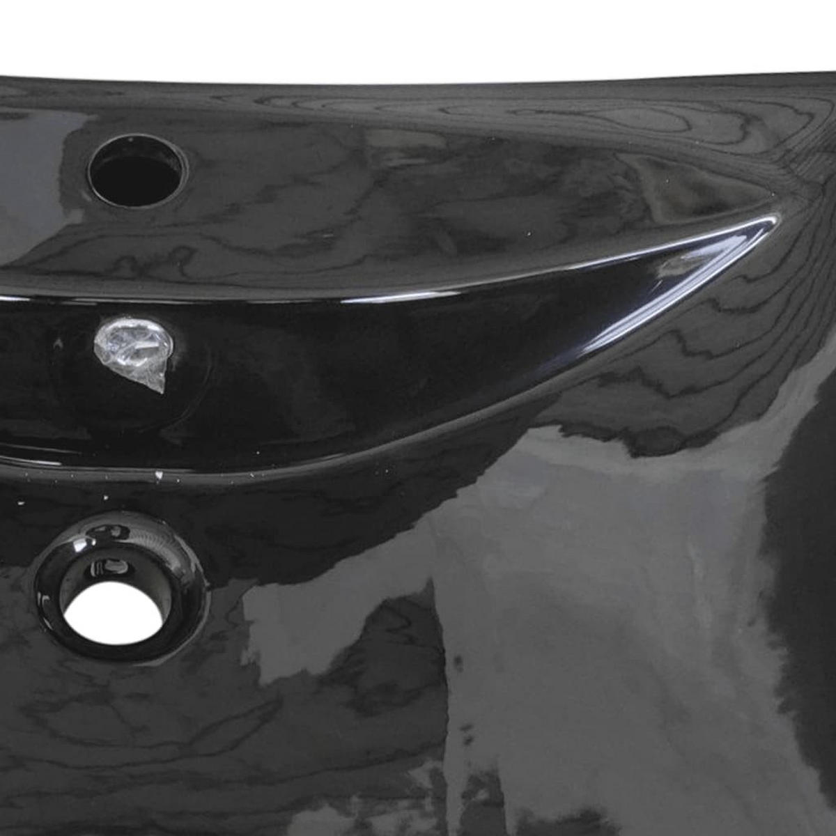 WASCHBECKEN Kozlowski 60/44/17 cm - Schwarz, Keramik (60/17/44cm) - Nettlife