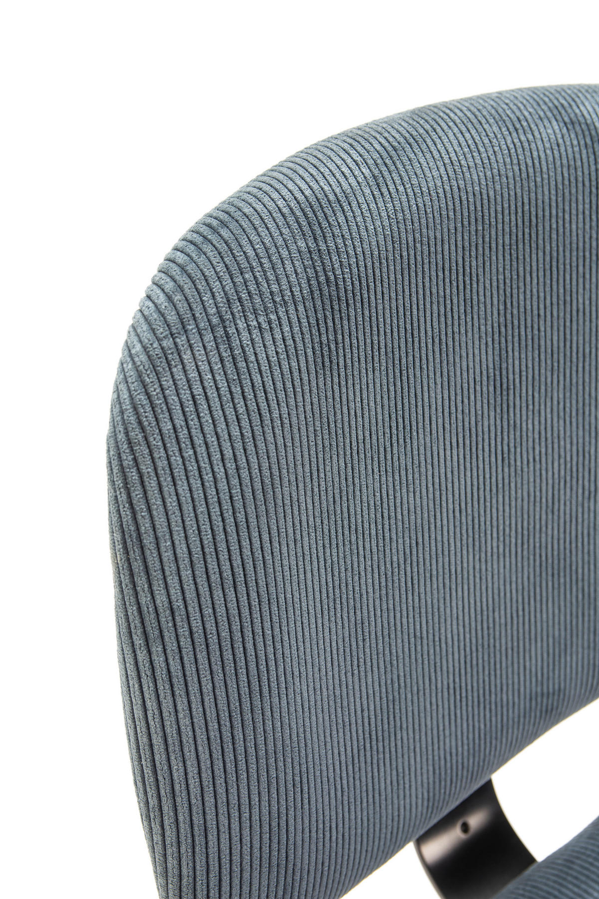 HOCKERN (Set aus 2) aus cordstoff mit schwarzen metallbeinen - arus 44/50/65 cm - Schwarz, Textil (50/65/44cm) - Calicosy