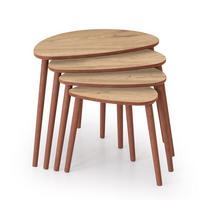 SATZTISCH Nora 4-teilig Eiche - Braun, Holz (45/68/55cm) - Habitat Garten
