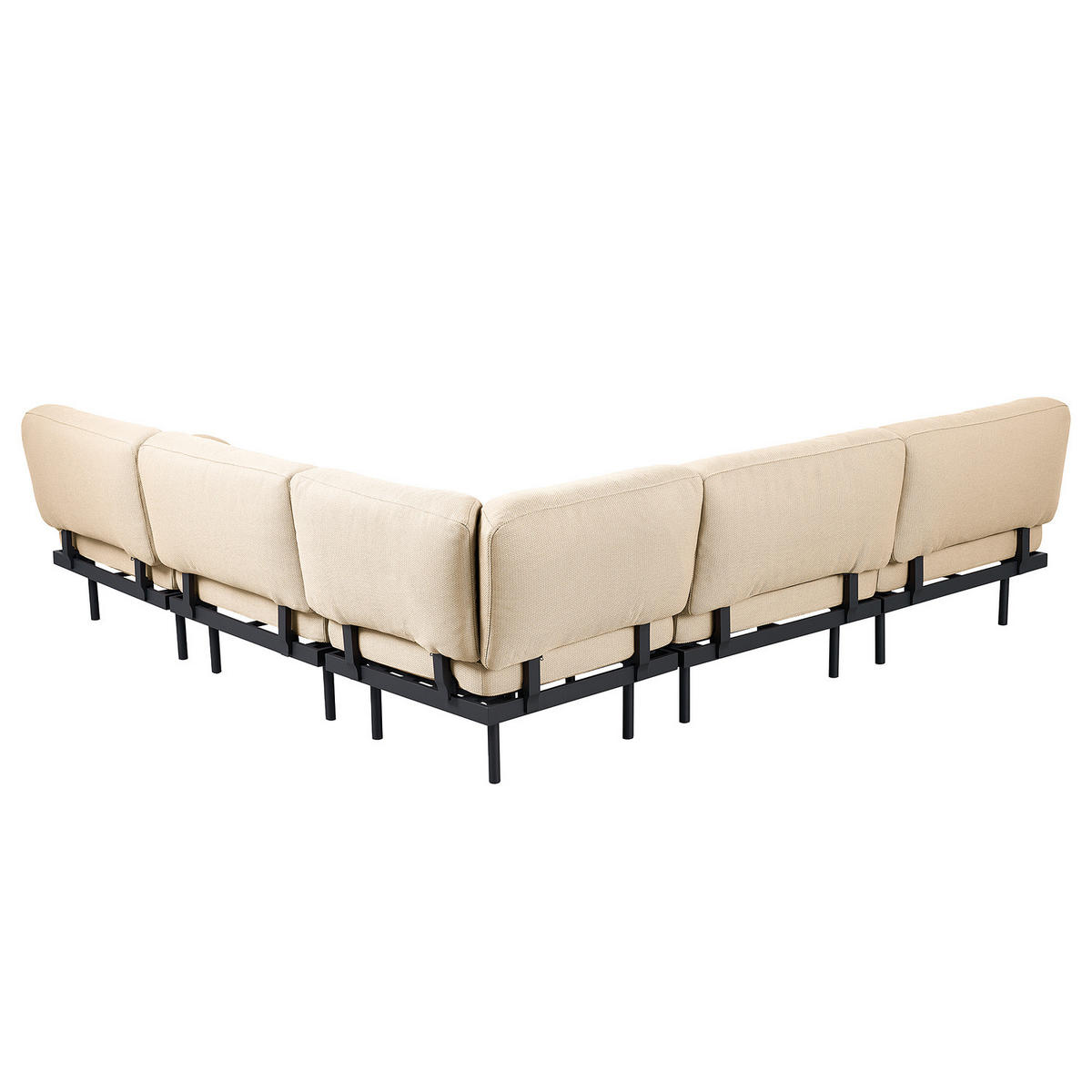 OUTDOOR-ECKSOFA - Beige, Textil/Metall (273/80/273cm) - home24