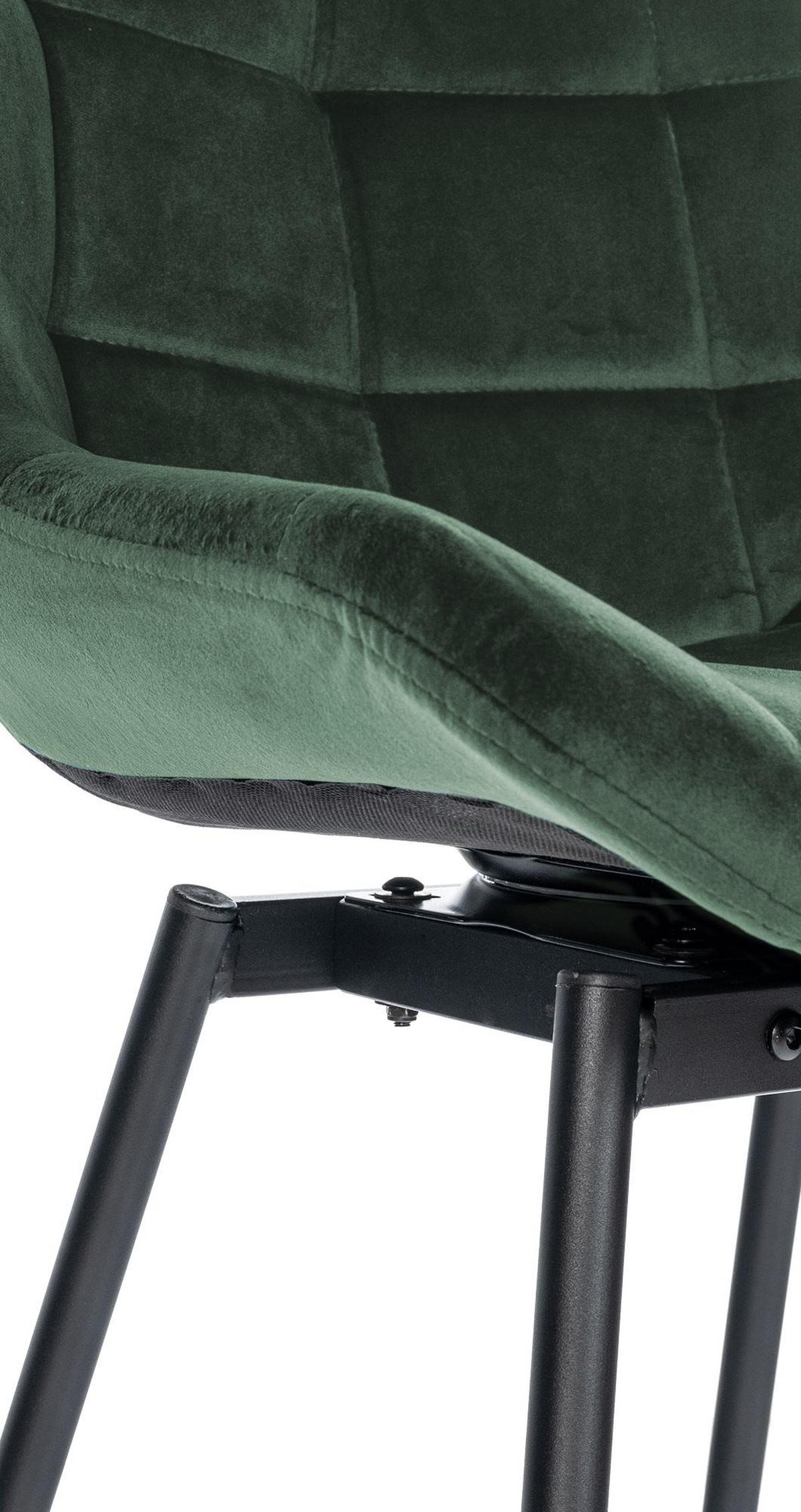 BARHOCKER Visen Samt Dunkelgrün - Dunkelgrün, Textil (49/105/56cm) - DELUKE