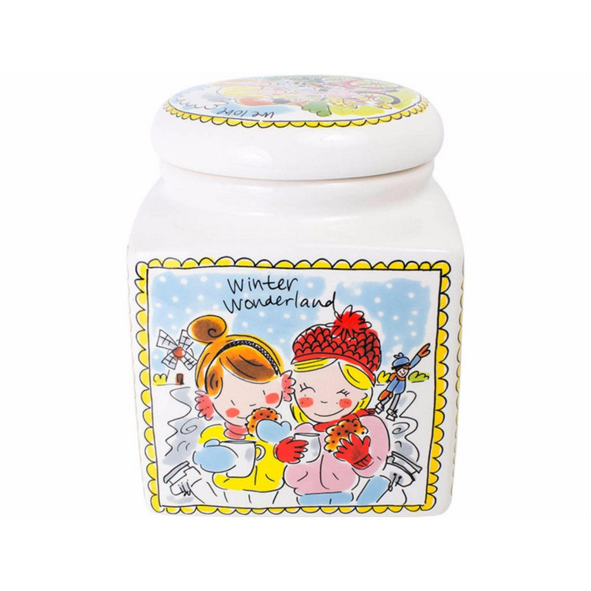 VORRATSDOSE Jahreszeiten in Bunt - 18cm - Multicolor, Keramik (16/20/16cm) - Blond Amsterdam