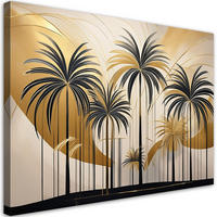 WANDBILD tropische palmen botanicals - Beige, Textil (60/40cm) - Feeby