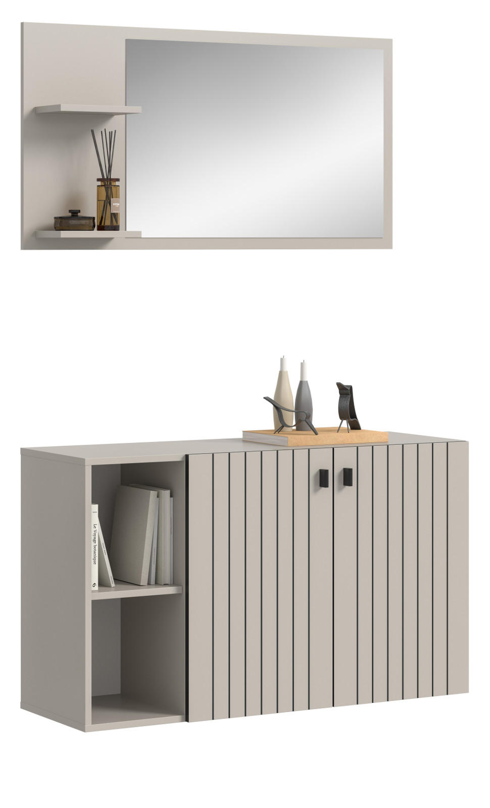 Inn.Furn Garderoben-Set Kaschmir 106x192x37 cm