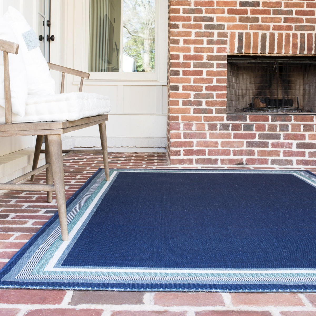 TEPPICH In- Outdoor, fleckenresistent blau - Blau, Textil (80/150cm) - AFK Living