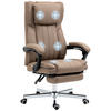 BÜROSTUHL mit verstellbarer 65L x 61B x 108-118H cm Braun - Braun, Kunststoff (61/113/65cm) - Vinsetto