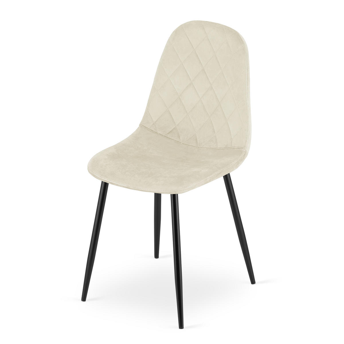 ESSZIMMERSTUHL 2-er Set DAPI beiger Sitz - Beige, Textil (44.5/87.5/50.5cm) - Valora