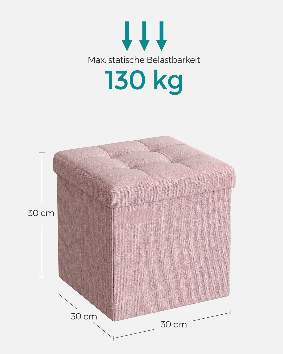 SITZBANK BRUSSELS - Rosa, Holzwerkstoff (30/30/30cm) - Hansiro