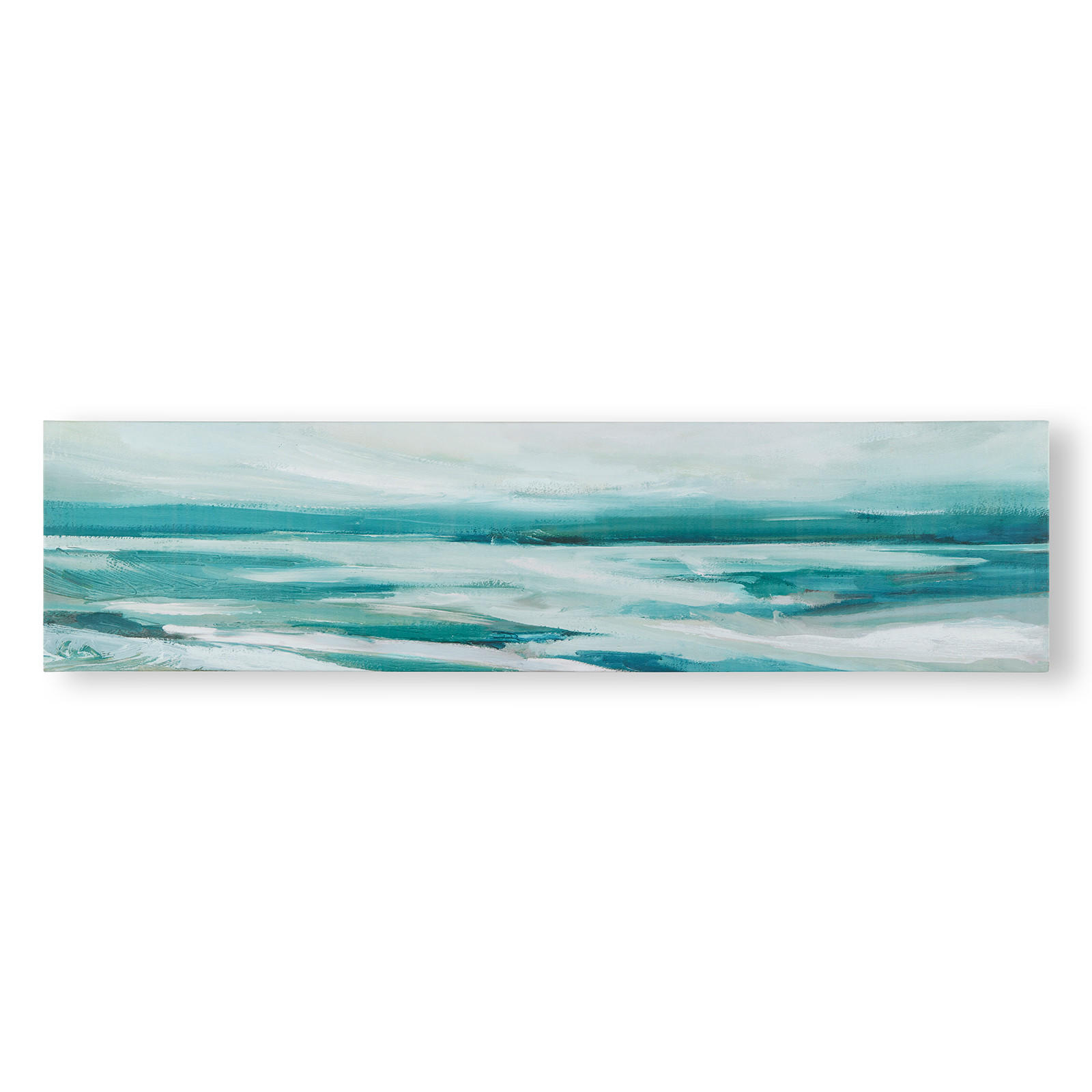LEINWANDBILD Abstrakte Küste - 30x120 cm - Blau/Weiß, Holzwerkstoff/Textil (120/3cm) - Art for the Home