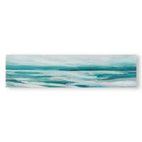 LEINWANDBILD Abstrakte Küste - 30x120 cm - Blau/Weiß, Holzwerkstoff/Textil (120/3cm) - Art for the Home