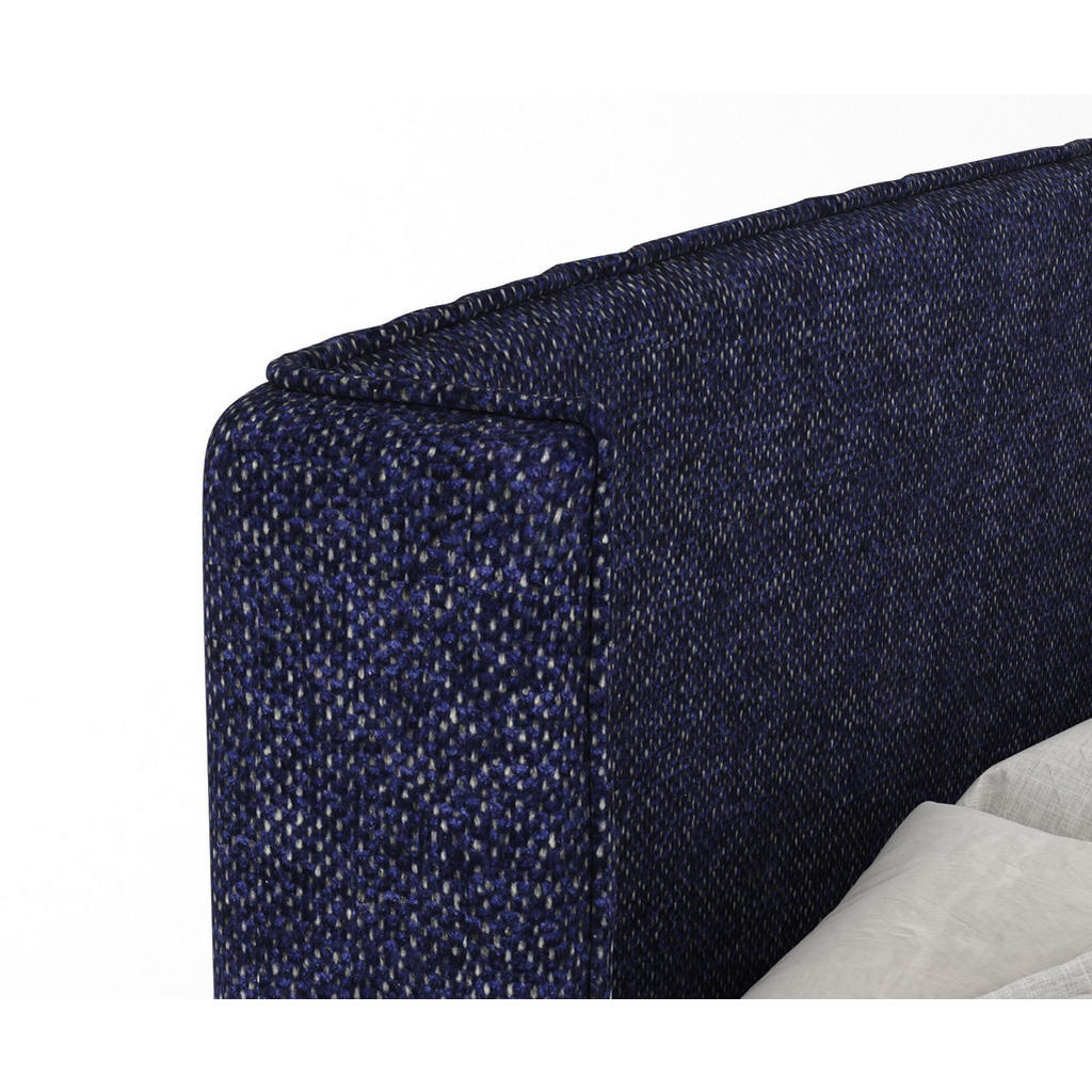 Thumbnail - Maison de Reve Kontinentalbett, Dunkelblau, Textil, Buche, Kiefer, H3, Höhe ca. 20 cm, 180x200 cm, Oeko-Tex® Standard 10...
