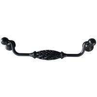 MÖBELGRIFF BA 160mm Klappgriff Metall Schwarz patiniert Hängegriff Vintage - Schwarz, Metall (2/2/19cm) - Livingpoint24