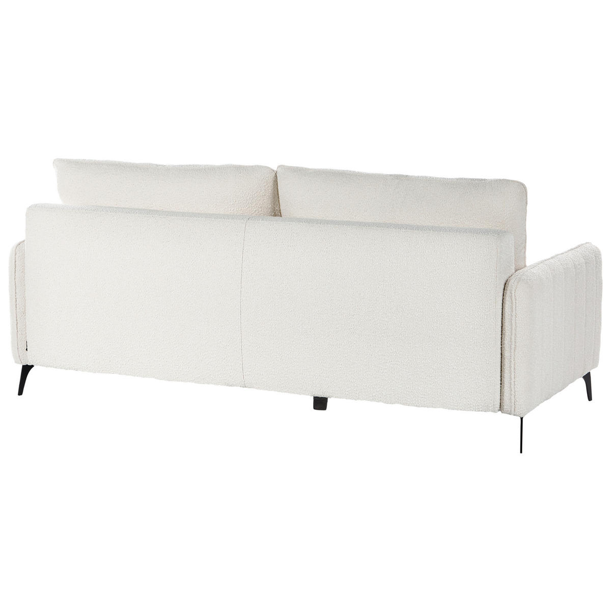 ROZKLÁDACÍ POHOVKA 3-místná Bouclé Krémově bílá Heming - krémová, textil (200/88/90cm) - Beliani