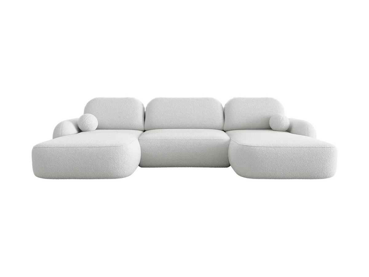 WOHNLANDSCHAFT MOLLY U TERRA FROTTE 00 mit Schlaffunktion - Weiß, Textil (366/94/175cm) - Bedante