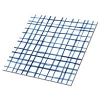 FLIESENAUFKLEBER 9 Stück 30x30 cm selbstklebend Gitterlinien - Blau, Textil (30/1.6/30cm) - TULUP