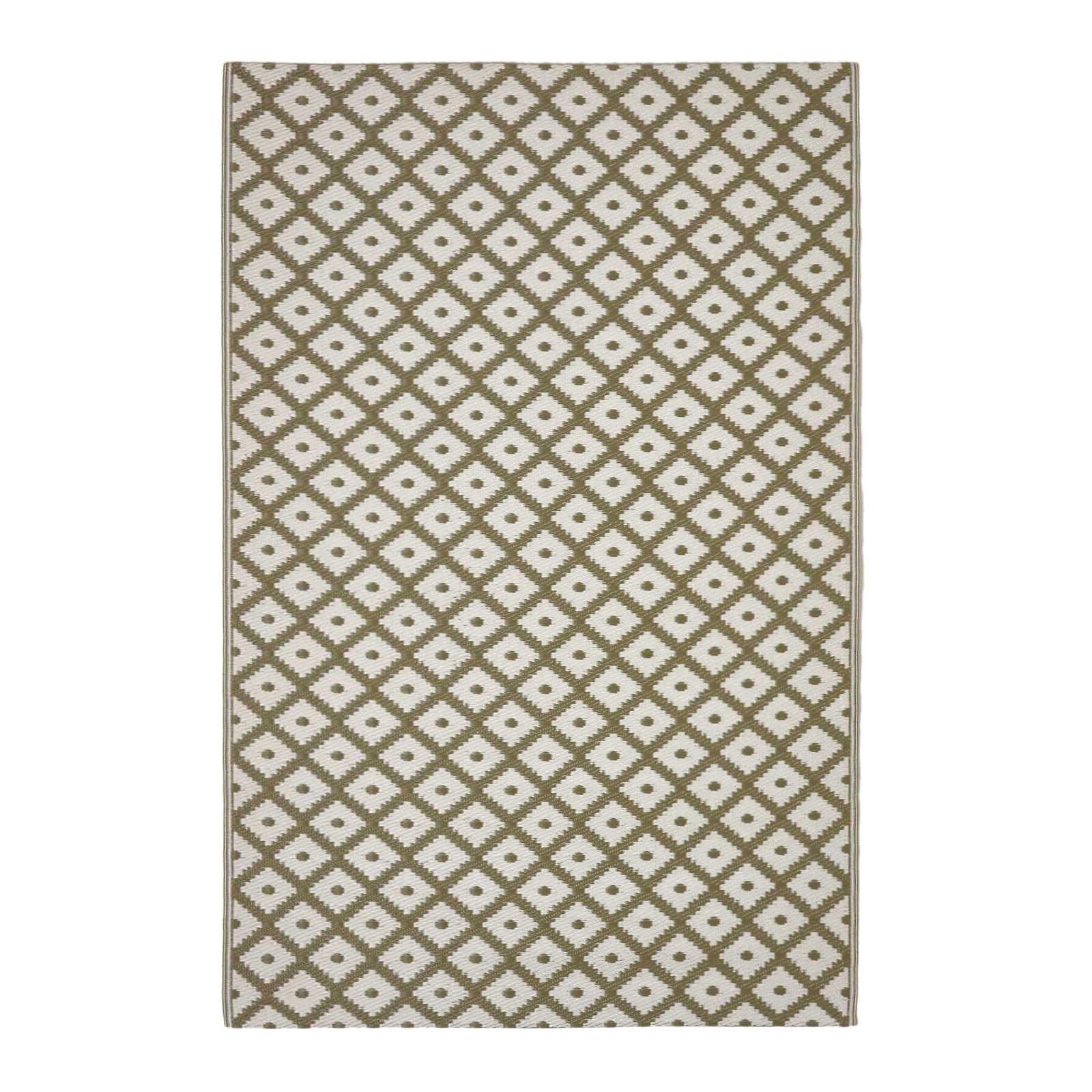OUTDOORTEPPICH May geometrisch gemustert 150/240 cm - Olivgrün, Kunststoff (150/240cm) - Homescapes