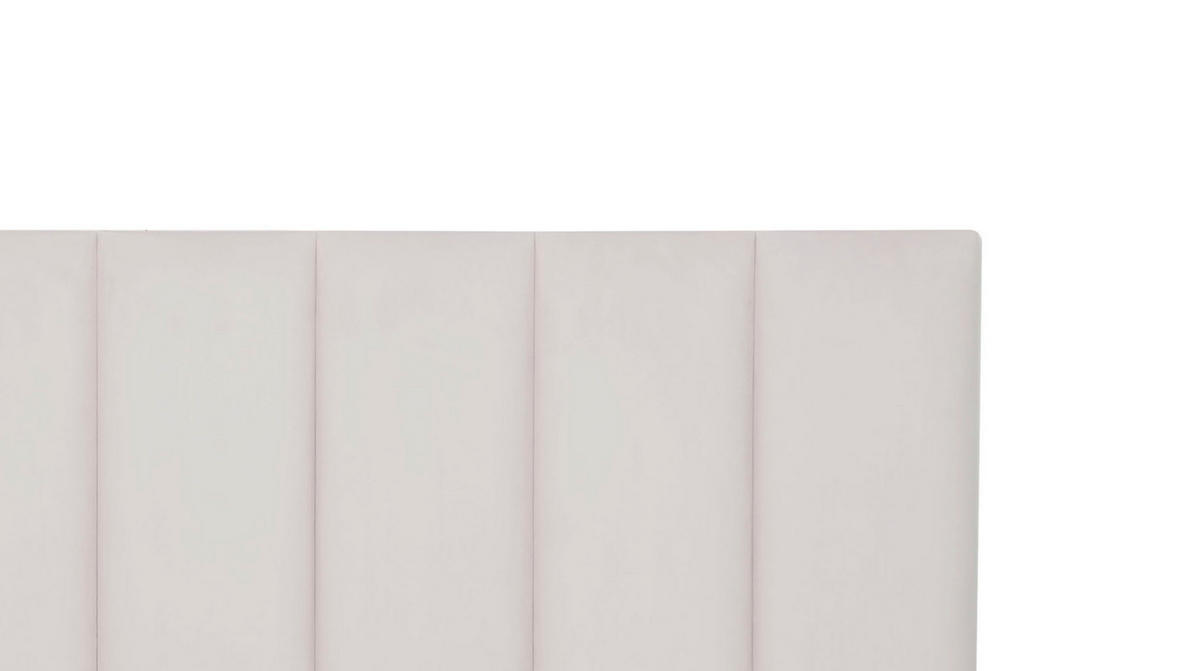 KOPFTEIL Gepolstertes aus Samt warmes Grau 160/57/8 cm NILA - Grau, Textil (160/57/8cm) - RNT By Really Nice Things