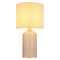 TISCHLEUCHTE SOFIA Champagner Textil Glas - Champagner, Glas (26.5/26.5/50cm) - Globo Lighting