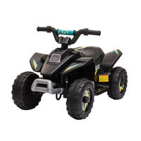 KINDER-ELEKTRO-QUAD Kunststoff Metall Schwarz - Schwarz, Kunststoff (72/40/45.5cm) - HOMCOM
