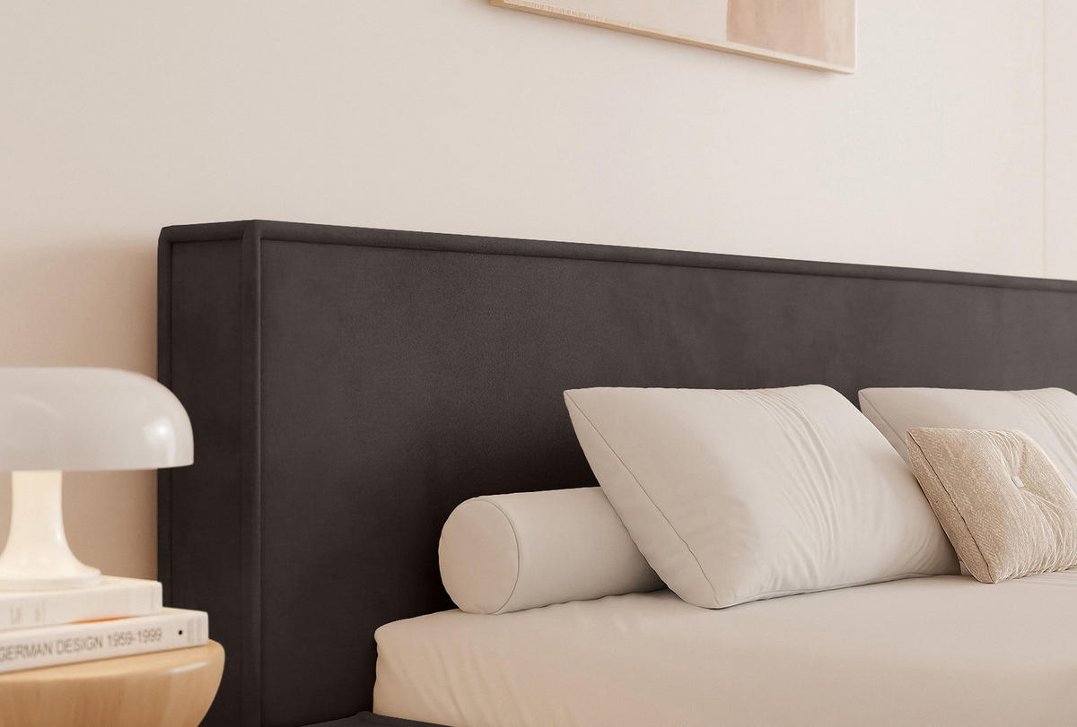 POLSTERBETT Mendocino Classic 200x200 cm, Anthrazit - Anthrazit, Textil (200/200cm) - Fedve