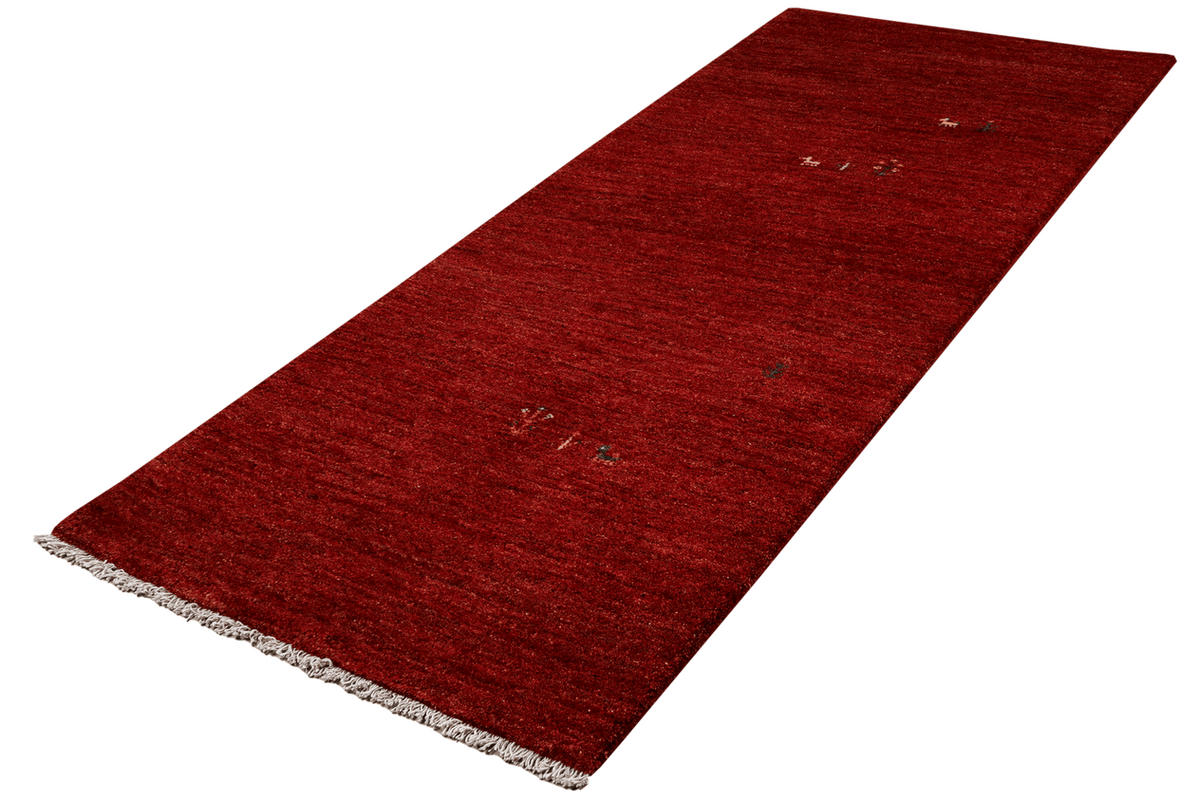 LÄUFER Orient handgeknüpft Rot 225/85 cm Schurwolle - Rot, Textil (85/225cm) - Looma