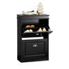 SCHUHSCHRANK Schwarz - Schwarz, Holzwerkstoff (53/82/24cm) - SoBuy