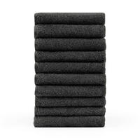 GÄSTETUCH 10er-Set, 10x Gästetuch 30/30 cm, Dunkelgrau - Dunkelgrau, Textil (30/30cm) - Blumtal