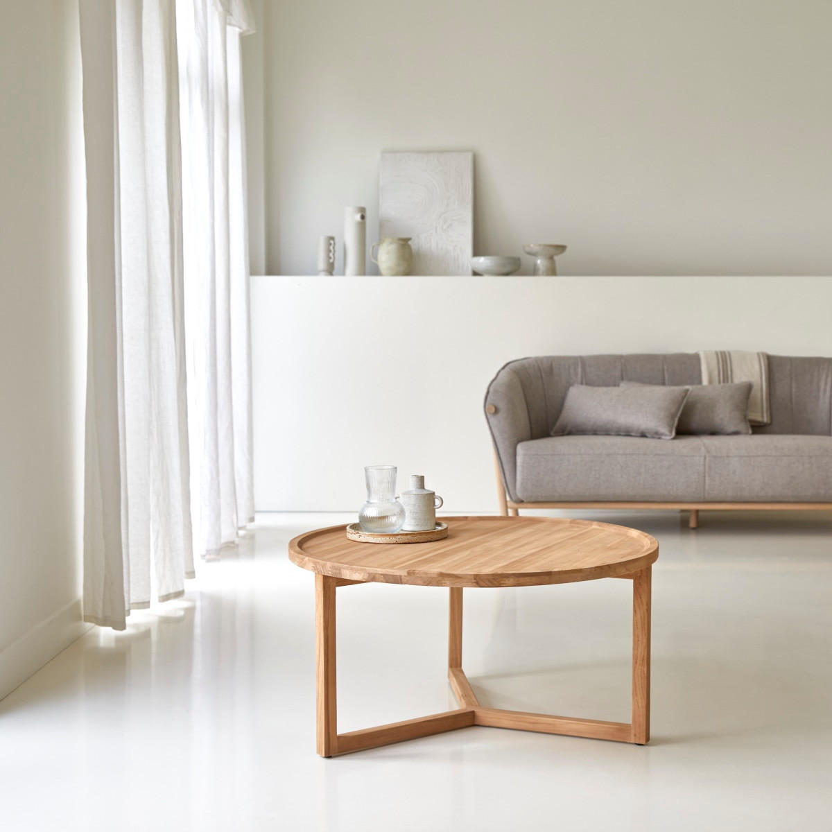 COUCHTISCH Ana Natur aus Teak - Naturfarben, Holz (90/90/45cm) - Tikamoon