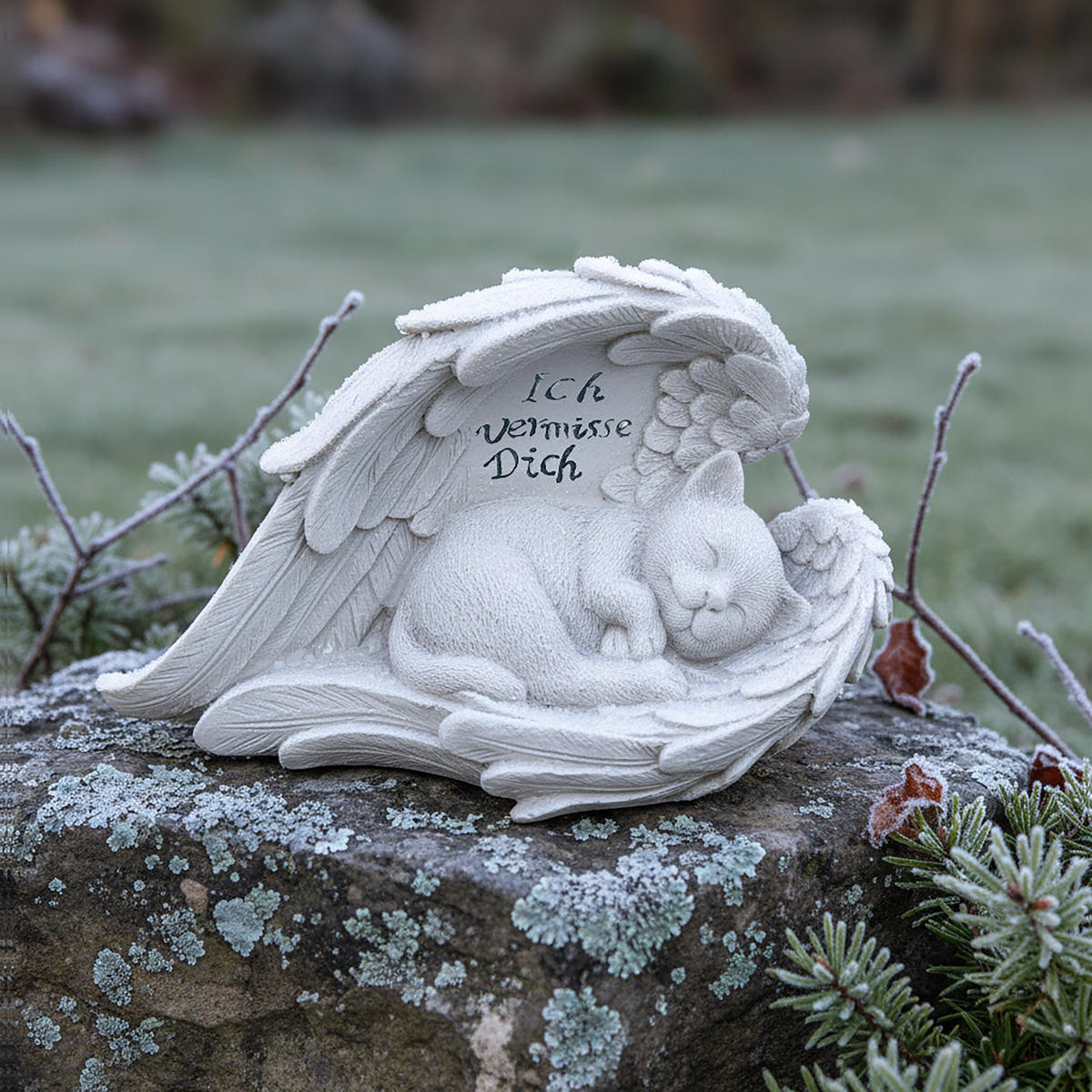 OKRAS za mačje grobove - krem, umetna masa (21/12/11cm) - Relaxdays