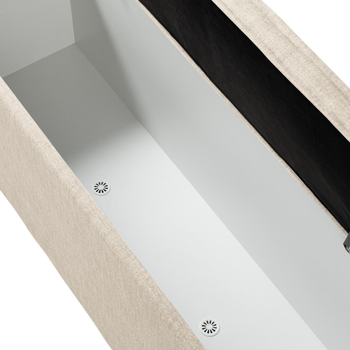 BETTTRUHE - Webstoff - Beige, Kunststoff/Textil (140/51/40cm) - home24