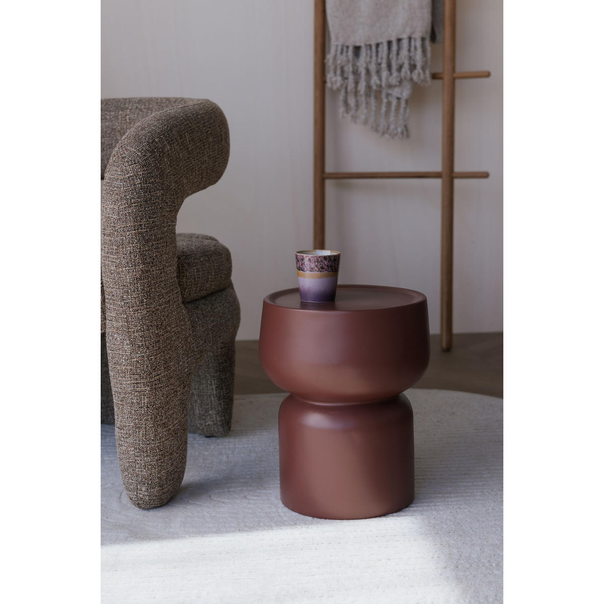 BEISTELLTISCH Eline Terrakotta - Terracotta, Stein (30/30/36cm) - Housecraft Living