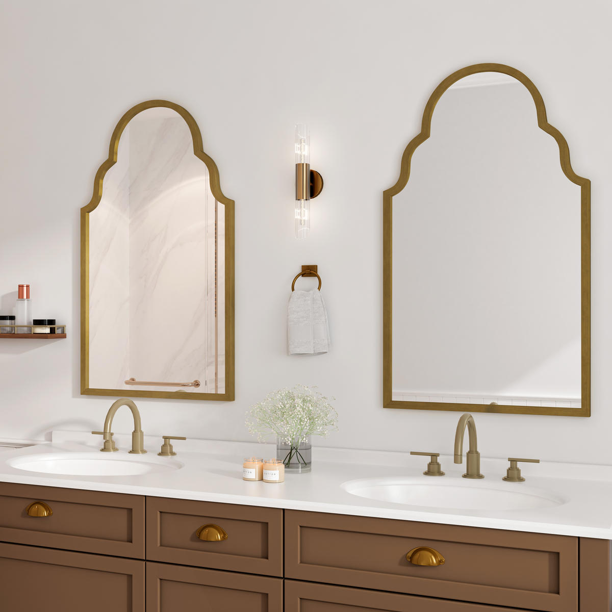 RECHTECKIGER Wandspiegel 61cmx3cmx101cm Bronze Metallrahmen Für Badezimmer, Wohnzimmer, Schlafzimmer - Bronzefarben, Glas (3/101/61cm) - Modfu