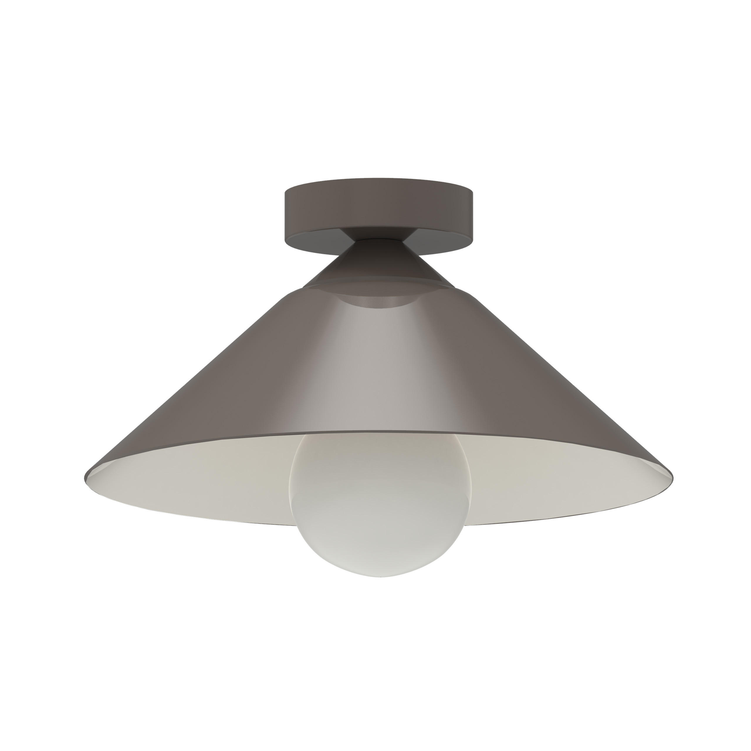 DECKENLEUCHTE - Graubraun, Metall (25/25/15cm) - Lumicom